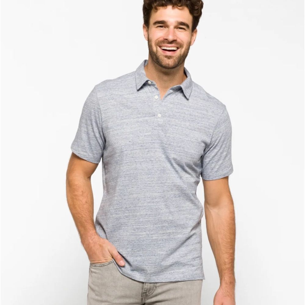 Hawker Rye Karson Spacedye Polo Men's Size S in Light Blue Stitch Fix NWT‎